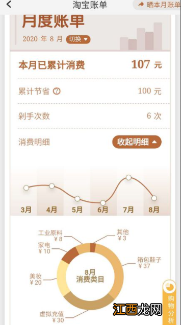 淘宝查看月度账单方法  淘宝成就月账单怎么看