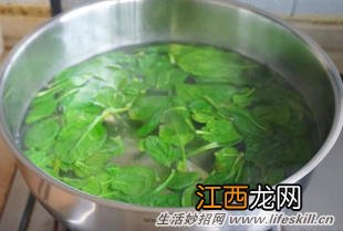 煮菠菜水可使黑色衣服更黑亮