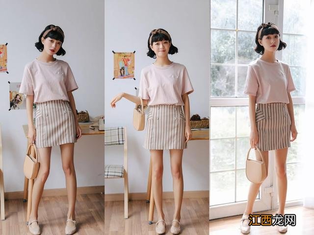 简约衣服搭配女生图片