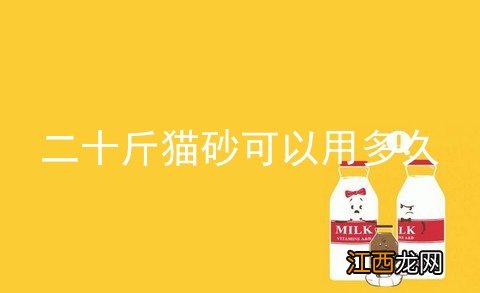 二十斤猫砂可以用多久