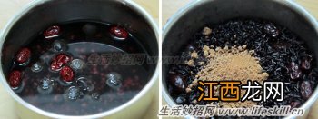 黑米桂圆红枣粥