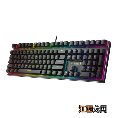 Rapoo 雷柏 V500PRO 机械键盘 有线键盘 游戏键盘 104键混光键盘 吃鸡键盘 电脑键盘 黑色 黑轴
