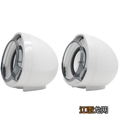 PHILIPS 飞利浦SPA520S 桌面音响音箱 家用台式笔记本电脑音响 双USB拓展hub 铝合金重低音游戏音响 灰色