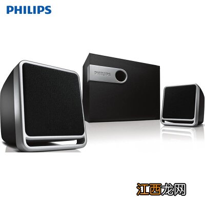 PHILIPS 飞利浦SPA520S 桌面音响音箱 家用台式笔记本电脑音响 双USB拓展hub 铝合金重低音游戏音响 灰色