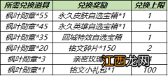 枫叶勋章作用详解 王者荣耀枫叶勋章有什么用