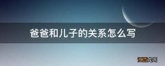 爸爸和儿子的关系怎么写