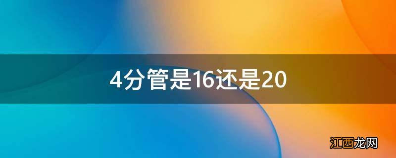 4分管是16还是20