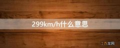 299km/h什么意思