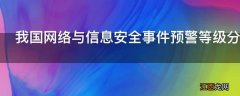 我国网络与信息安全事件预警等级分为