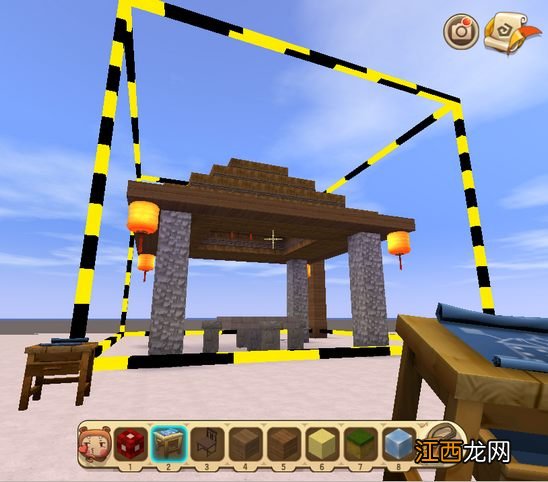 迷你世界蓝图怎么用 蓝图搭建小石亭教程[多图]