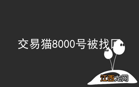 交易猫8000号被找回