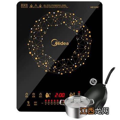 Midea 美的电磁炉 滑控调节 火锅炉 电磁灶 大功率 智能断电C22-WT2203【赠汤锅炒锅】