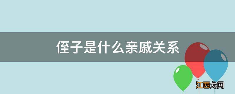 侄子是什么亲戚关系