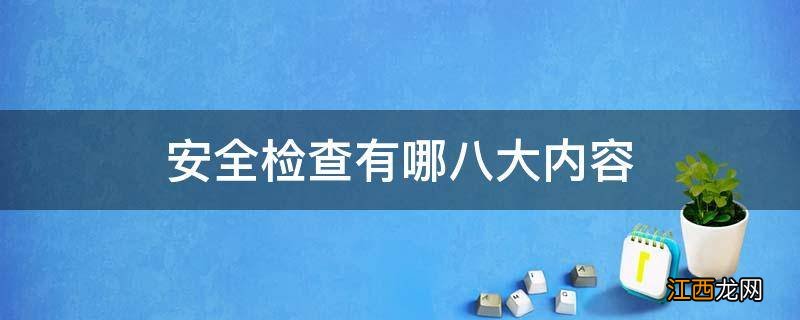 安全检查有哪八大内容