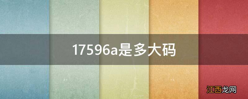 17596a是多大码