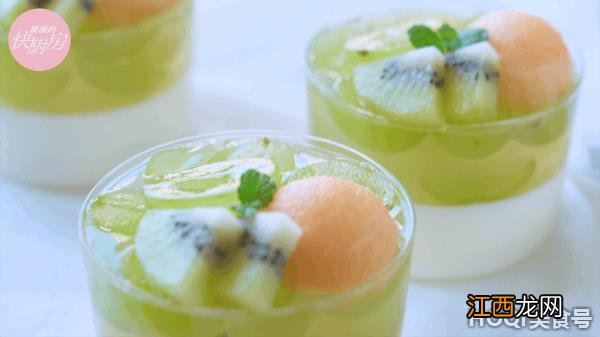 青提奶冻——夏日清爽小甜品 青提奶冻做法不用白凉粉