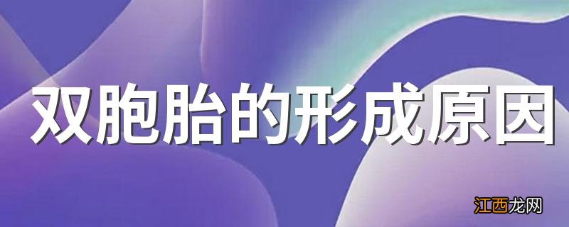 双胞胎的形成原因 是怎么回事呢