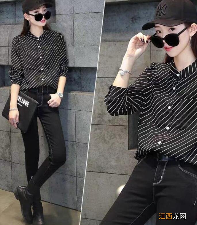 黑色条纹衬衫配什么裤子和鞋子好看?