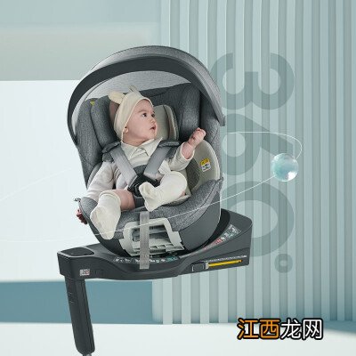 R153B Babyfirst 宝贝第一汽车儿童安全座椅 isofix接口（约0-4-7岁）360°旋转 i-Size认证 灵悦 北极灰