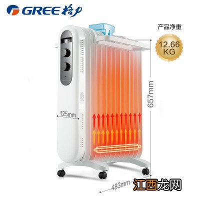 GREE 格力取暖器电油汀家用电暖器片13片加宽油丁防烫电暖气片NDY19-X6021 全屋升温