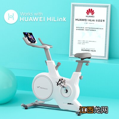 【HUAWEI HiLink高颜值网红同款】麦瑞克Merach银月动感单车智能磁控健身车家用健身器材 推荐版/尊享白