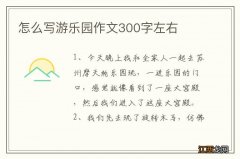 怎么写游乐园作文300字左右