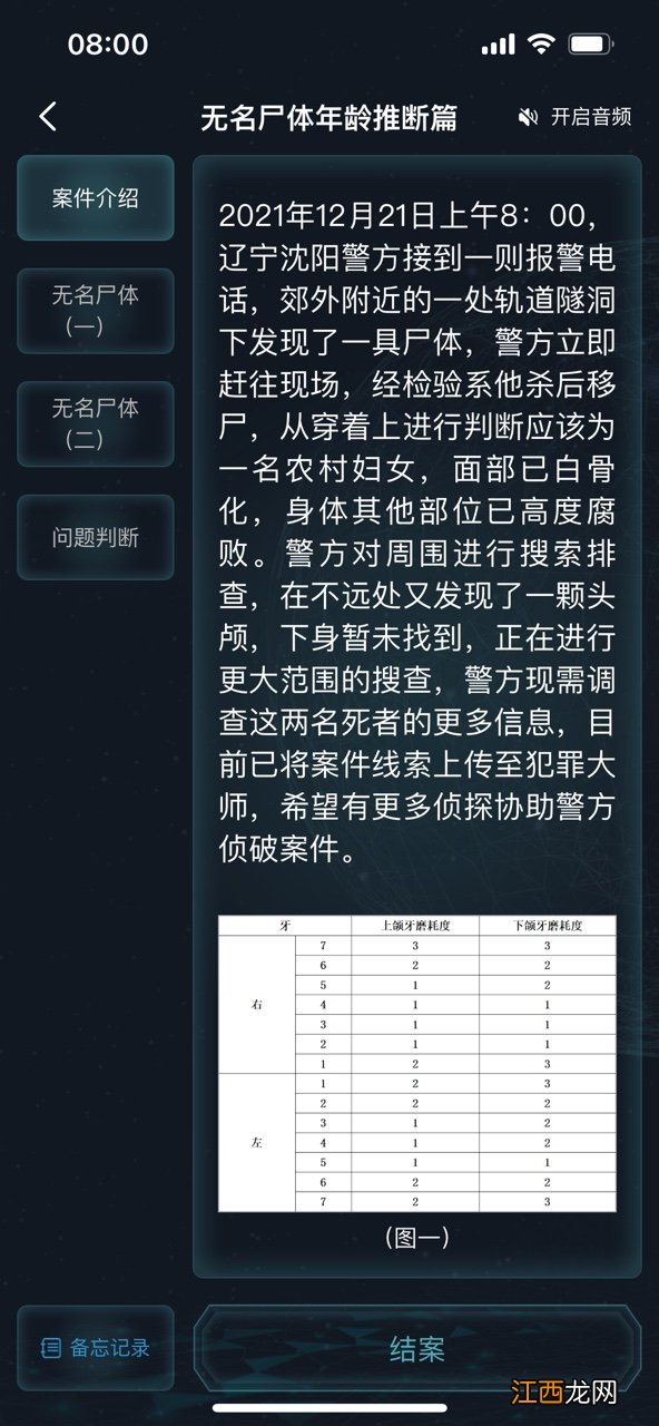 无名尸体年龄推断篇答案解析攻略 犯罪大师无名尸体年龄推断篇答案是什么