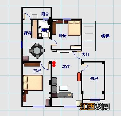 进门不能看到的三样东西 入户门与财位示意图，客厅挂钟摆放风水图