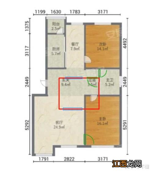 二室二厅最佳户型图 二室一厅怎么改成三室一厅，两室一厅改三室一厅效果图