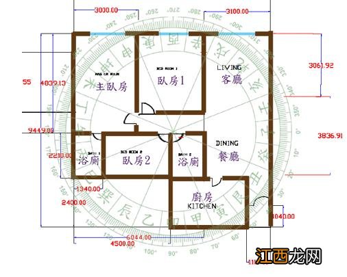 卯山酉向阳宅路怎么走 卯山酉向阳宅设计图，八运卯山酉向阳宅平面图