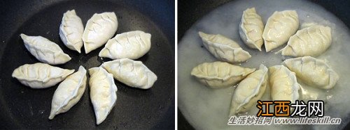 巧用不沾平底锅做冰花煎饺