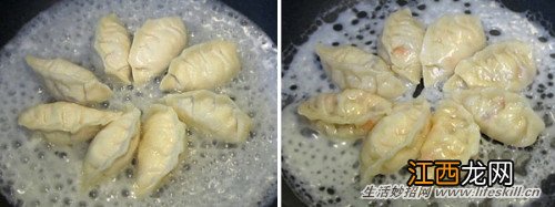 巧用不沾平底锅做冰花煎饺