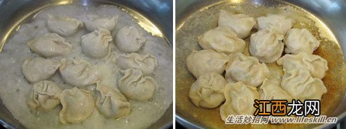 巧用不沾平底锅做冰花煎饺