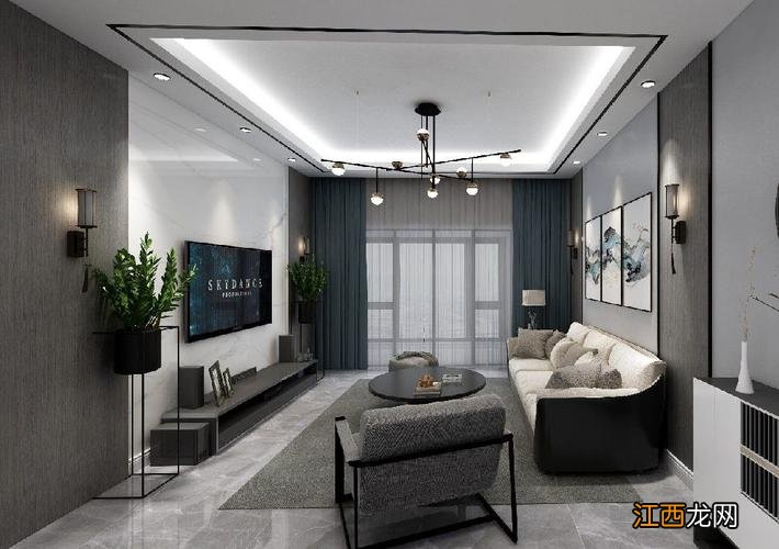 装修灰白黑色搭配效果图 现代风格黑白灰装修效果图,灰白风格装修效果图