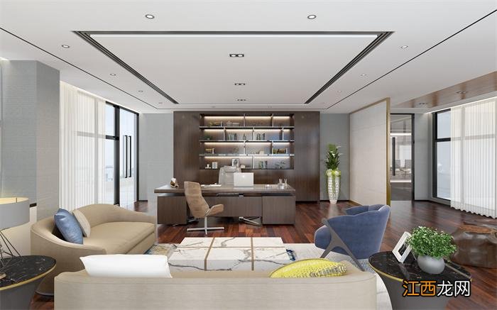 12平米一个人办公室效果图 单人办公室设计，办公室装修