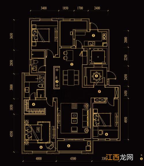 135平米全屋定制价格 146平方米4居室装修效果图，145平方三室两厅设计图