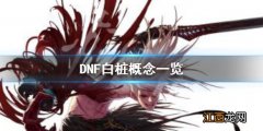 DNF白桩是什么意思 DNF白桩概念一览_网