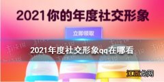 2021年度社交形象qq在哪看 2021QQ年度社交形象查看方法