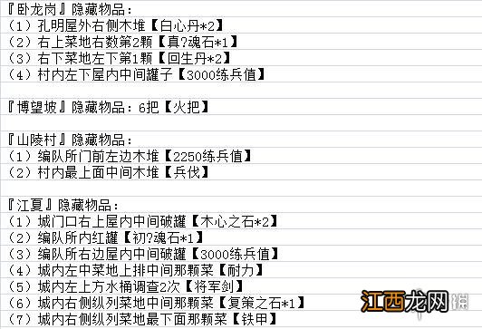 吞食孔明传全武将属性+全角色入队+全天赋+全造诣汇总表