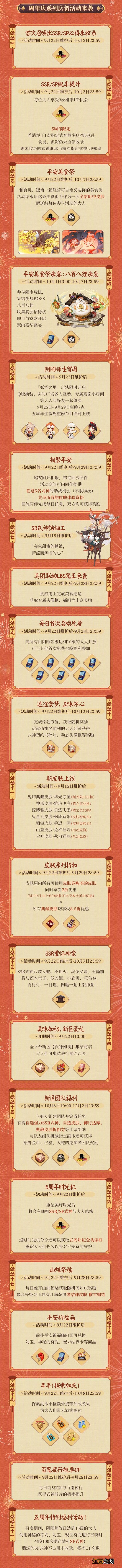 阴阳师周年庆是哪天2021 阴阳师周年庆有什么福利