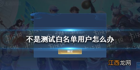 不是测试白名单用户怎么办 王者荣耀体验服不是测试白名单用户解决办法