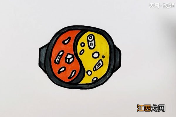 火锅简笔画