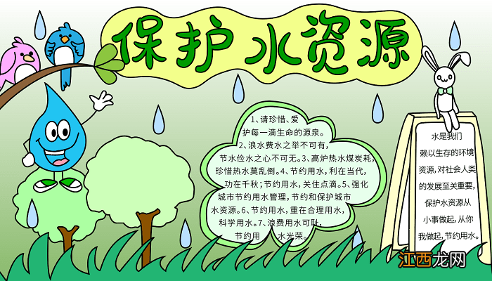 节约用水手抄报文字内容500字 节约用水手抄报文字