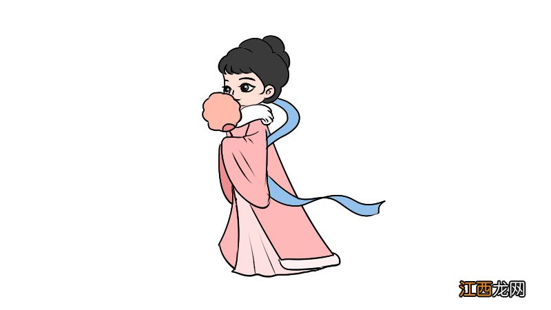 古风少女人物简笔画步骤古风少女人物简笔画画法