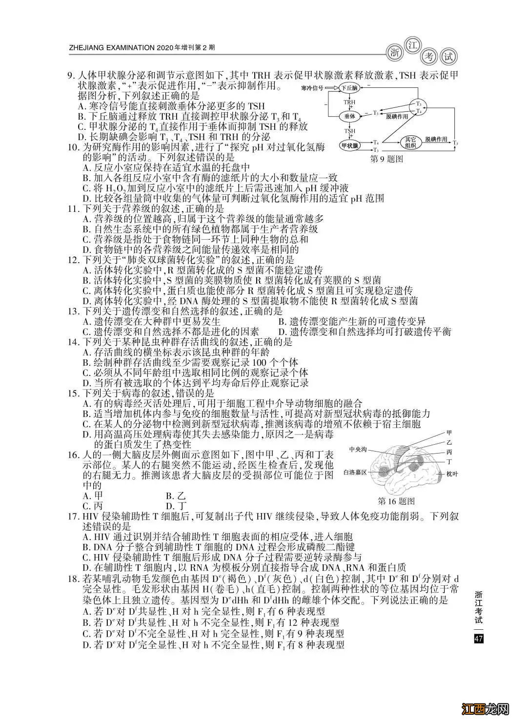 2020年宁波高考试题真题+试题答案大汇总