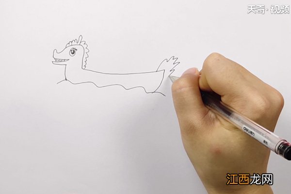 赛龙舟简笔画