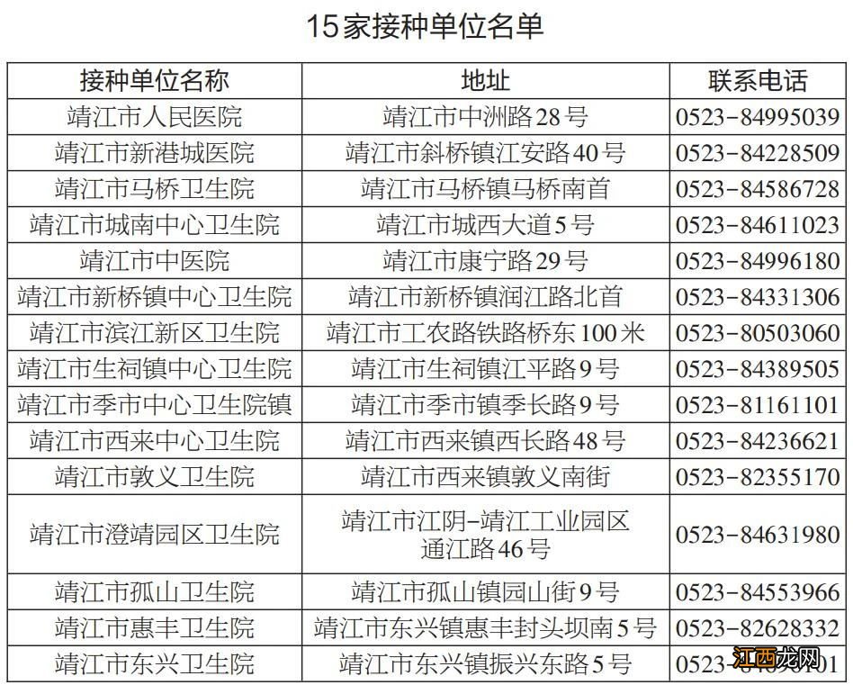 靖江可以打新冠疫苗吗 靖江新冠疫苗普通人群可以接种了吗