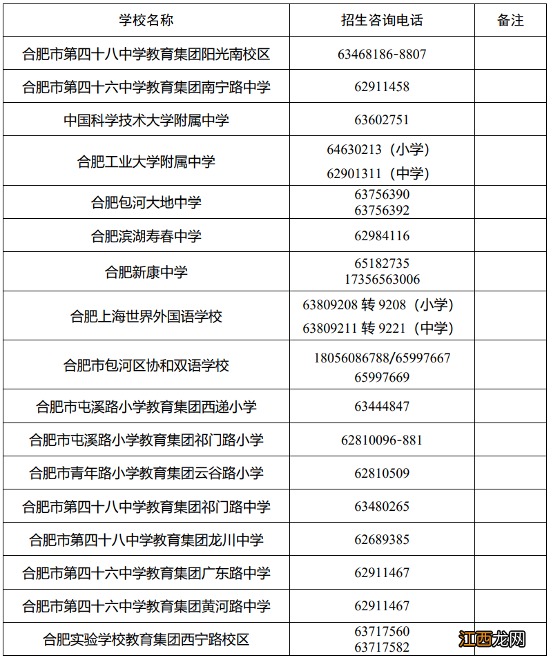 2022年包河区义务教育招生入学咨询电话