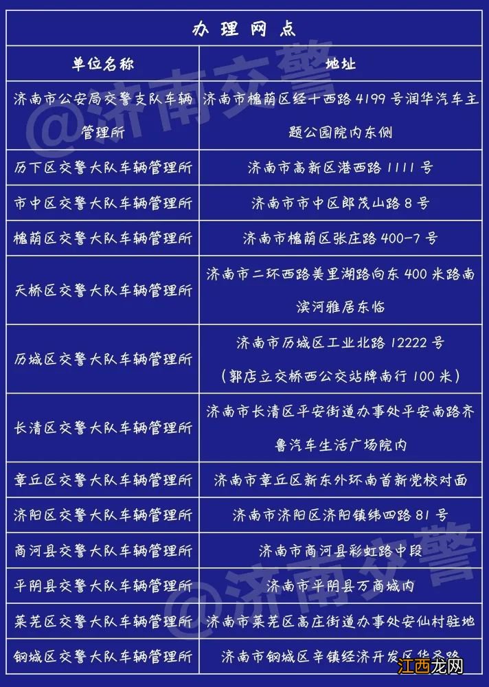 济南机动车车牌现场补办材料+补办地点