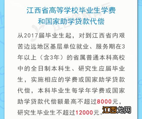 江西省2021本科、大专教育资助政策汇总